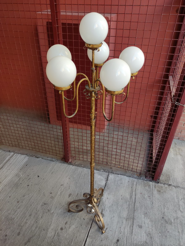 lampara pie esfera cristal o13 rosca e27 alt 170 o52 1u